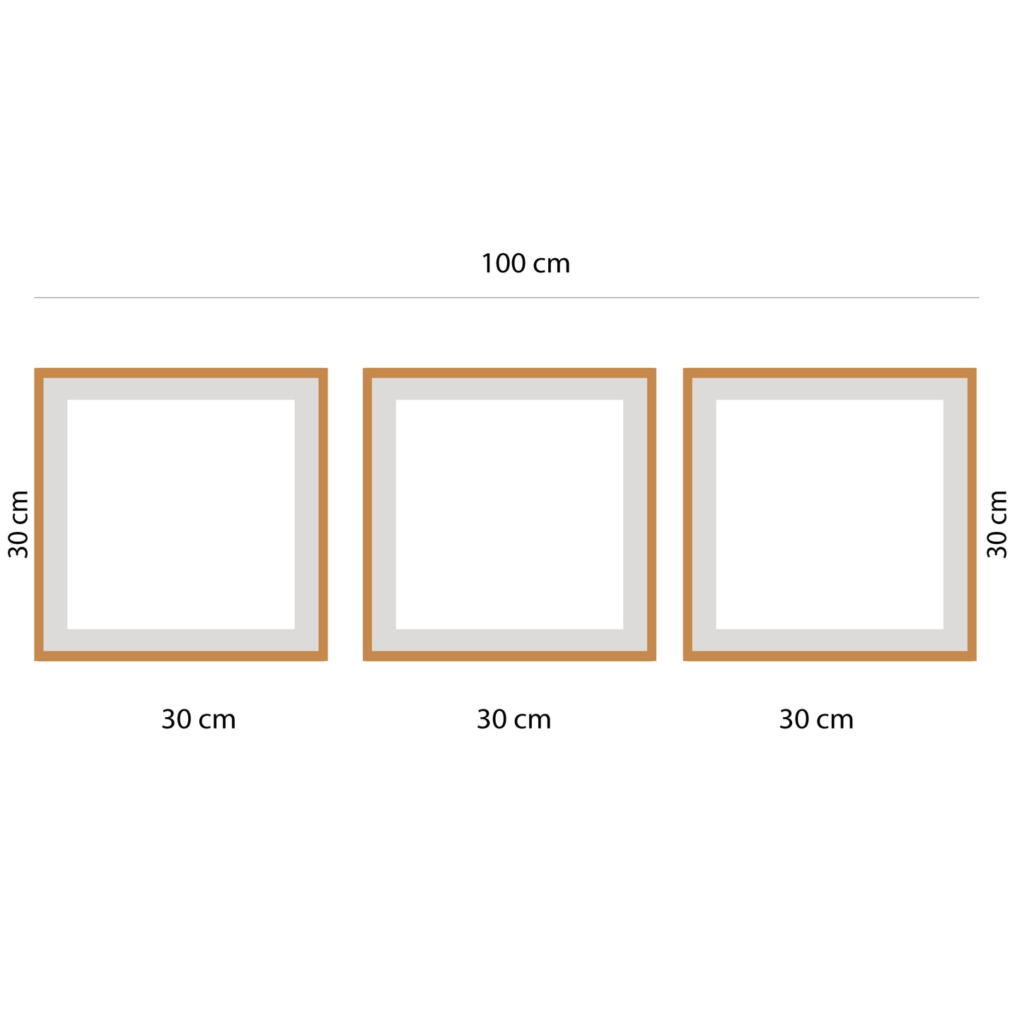 BipBop – Set 3 Quadri Cameretta Bambini con Cornice in Legno Naturale – Decorazioni Parete Cameretta Neonato – Set da Parete per Camera Bimbo e Bimba – mis. 40x50-30x30-40x50-Animals (Animal Tris)