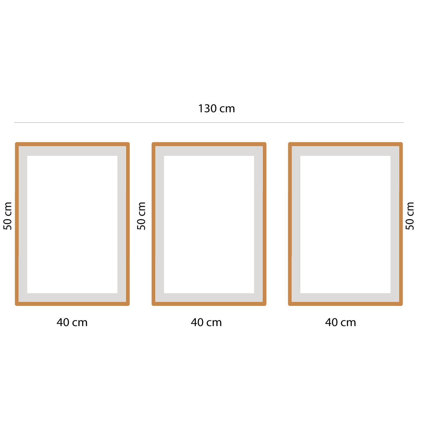 BipBop – Set 3 Quadri Cameretta Bambini con Cornice in Legno Naturale – Decorazioni Parete Cameretta Neonato – Set da Parete per Camera Bimbo e Bimba – mis. 40x50-40X50-40x50 - Animal Duo