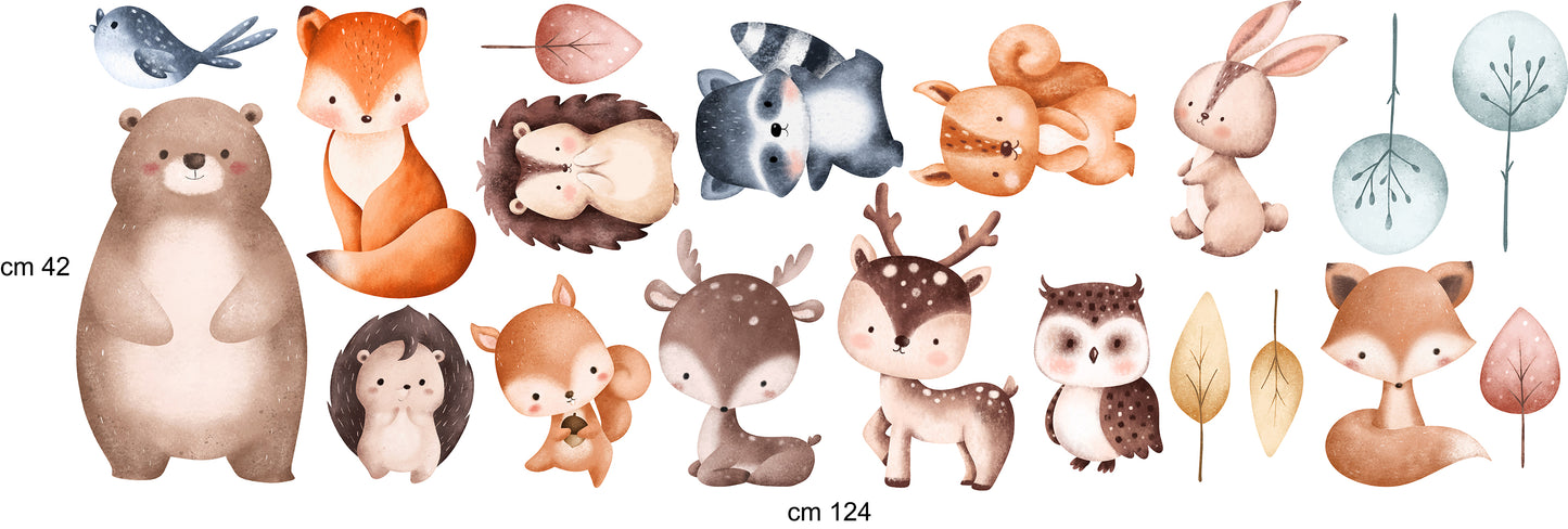 BipBop Stickers "Simpatica mongolfiera" Adesivi murali in tessuto Premium" per bambini attacca e stacca, Sicuri e Atossici. Decora le camerette dei bambini. Unici e creativi (Simpatici mostri)