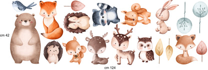 BipBop Stickers "Simpatica mongolfiera" Adesivi murali in tessuto Premium" per bambini attacca e stacca, Sicuri e Atossici. Decora le camerette dei bambini. Unici e creativi (Simpatici mostri)