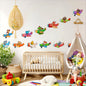 BipBop Stickers "Piccoli piloti" Adesivi murali in tessuto Premium" per bambini attacca e stacca, Sicuri e Atossici. Decora le camerette dei bambini. Unici e creativi (Piccoli piloti)