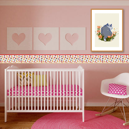 Bordo murale"Baloonsi" Greca decorativa per pareti cameretta bambini, adesivo riposizionabile e lavabile, facile applicazione e rimozione. Scopri tutta la collezione