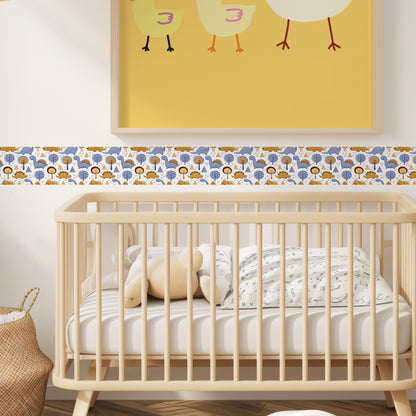 Bordo murale "Dinosauri" Greca decorativa per pareti cameretta bambini, adesivo riposizionabile e lavabile, facile applicazione e rimozione. Scopri la collezione