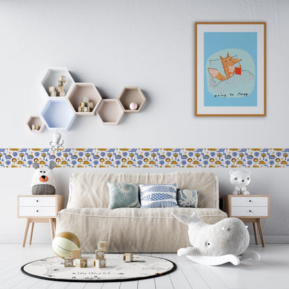 Bordo murale "Dinosauri" Greca decorativa per pareti cameretta bambini, adesivo riposizionabile e lavabile, facile applicazione e rimozione. Scopri la collezione