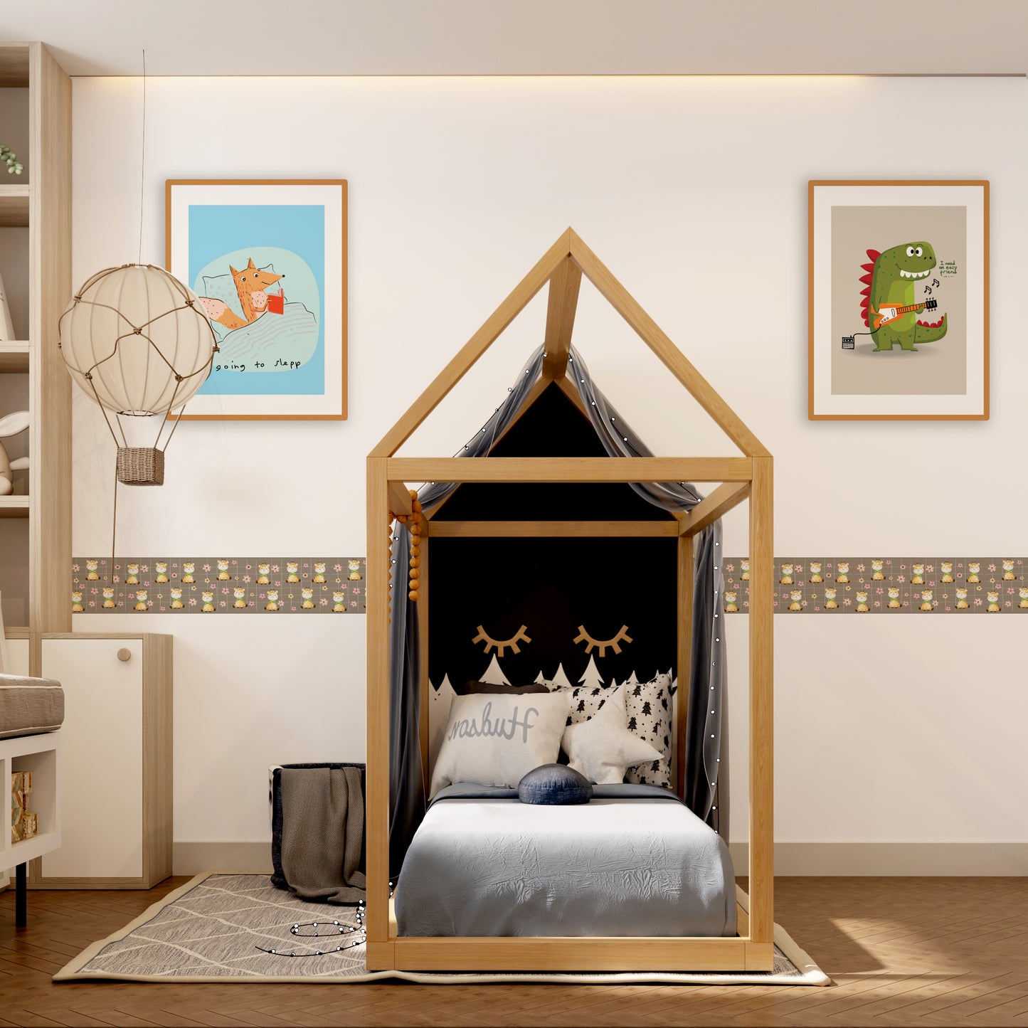 Bordo murale "Giraffe" Greca decorativa per pareti cameretta bambini, adesivo riposizionabile e lavabile, facile applicazione e rimozione. Scopri tutta la collezione