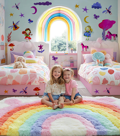 BipBop Stickers "Fate" Set 30 pz. Adesivi murali in tessuto Premium" per bambini attacca e stacca, Sicuri e Atossici. Decora le camerette dei bambini. Unici e creativi