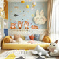BipBop Stickers "Orsetti" Adesivi murali in tessuto Premium" per bambini attacca e stacca, Sicuri e Atossici. Decora le camerette dei bambini. Unici e creativi (Orsetti)