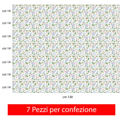 Bordo murale "Elefantini" Greca decorativa per pareti cameretta bambini, adesivo riposizionabile e lavabile, facile applicazione e rimozione. Scopri tutta la collezione