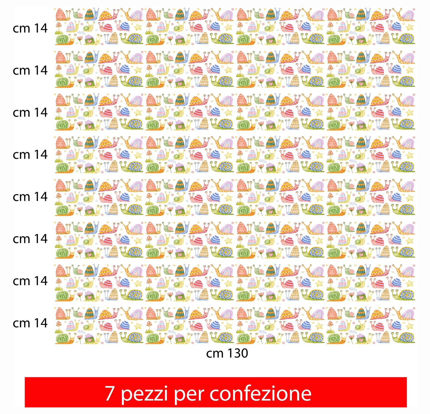 Bordo murale "Lumache" Greca decorativa per pareti cameretta bambini, adesivo riposizionabile e lavabile, facile applicazione e rimozione. Scopri tutta la collezione