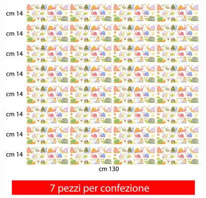 Bordo murale "Lumache" Greca decorativa per pareti cameretta bambini, adesivo riposizionabile e lavabile, facile applicazione e rimozione. Scopri tutta la collezione