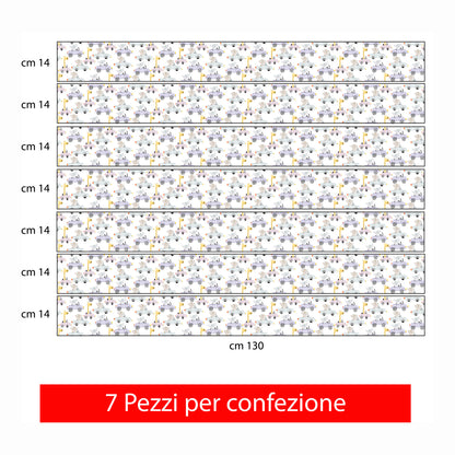 Bordo murale "Animali in auto" Greca decorativa per pareti cameretta bambini, adesivo riposizionabile e lavabile, facile applicazione e rimozione. Scopri tutta la collezione