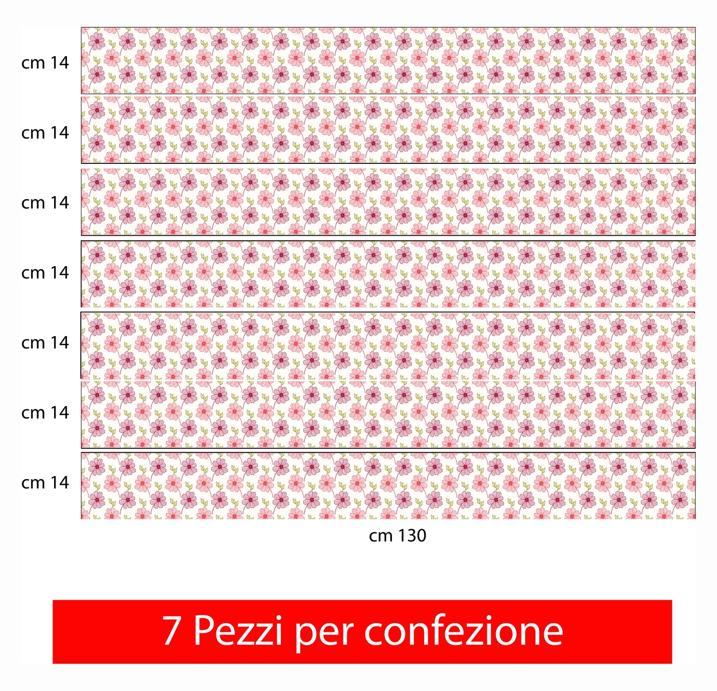 Bordo murale "Fiori" Greca decorativa per pareti cameretta bambini, adesivo riposizionabile e lavabile, facile applicazione e rimozione. Scopri tutta la collezione