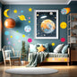 BipBop Stickers "Pianeti" Adesivi murali in tessuto Premium" per bambini attacca e stacca, Sicuri e Atossici. Decora le camerette dei bambini. Unici e creativi