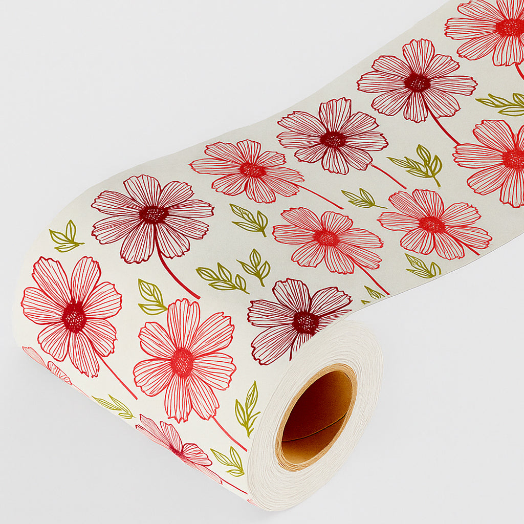 Bordo murale "Fiori" Greca decorativa per pareti cameretta bambini, adesivo riposizionabile e lavabile, facile applicazione e rimozione. Scopri tutta la collezione