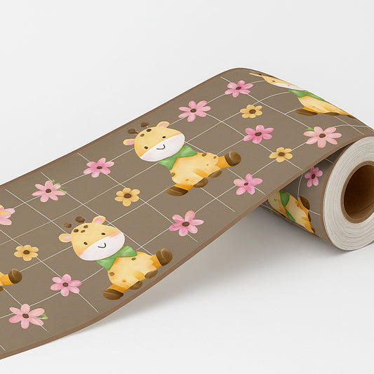 Bordo murale "Giraffe" Greca decorativa per pareti cameretta bambini, adesivo riposizionabile e lavabile, facile applicazione e rimozione. Scopri tutta la collezione