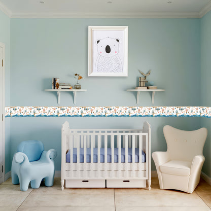 Bordo murale adesivo “Mongolfiere” – Greca decorativa "lunghezza 9 metri" per la camera bambini, adesivo riposizionabile e lavabile, ideale per arredare la cameretta. Vedi tutta la collezione